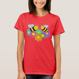 T-shirt Abeilles et fleurs