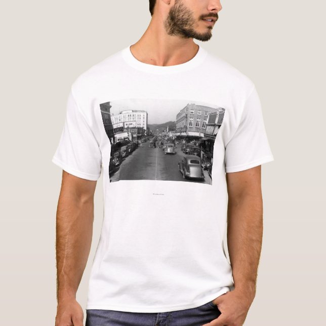 T-shirt Aberdeen, WA - vue de rue de Wishkan du centre (Devant)
