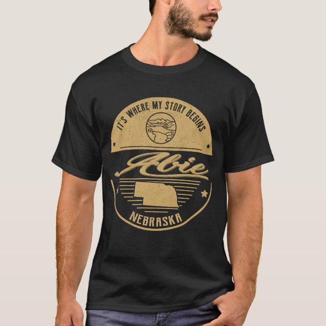 T-shirt Abie Nebraska C'est là que commence mon histoire (Devant)