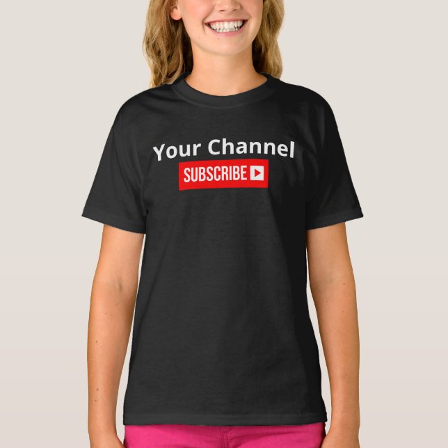 T-shirt Abonnement de canal personnalisé (Devant)