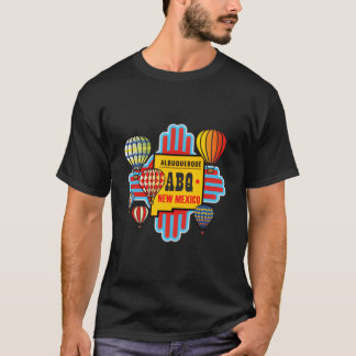 T-shirt Abq Nm Albuquerque Nouveau-Mexique Ballons à air c