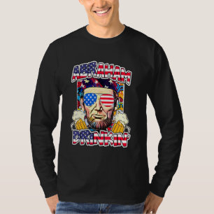 T-shirt Abraham Drinkin 4 juillet Chemise Abe Lincoln Homm
