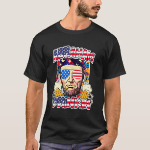 T-shirt Abraham Drinkin 4 juillet Chemise Abe Lincoln Homm