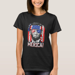 T-shirt Abraham Lincoln 4 juillet Merica Hommes Femmes Amé