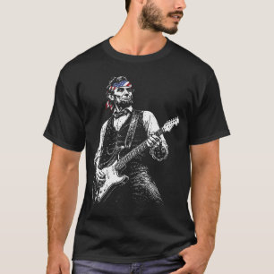 T-shirt Abraham Lincoln jouant de la guitare
