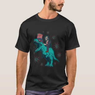 T-shirt Abraham Lincoln T Rex Dinosaur 4 juillet Amérique