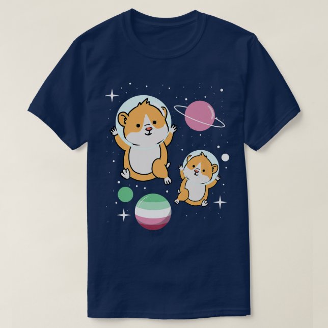 T-shirt Abroseuse de l'astronaute Hamster (Design devant)