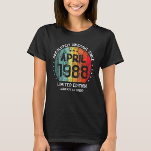 T-shirt Absolument Génial Depuis Avril 1988 Homme Femme Bi