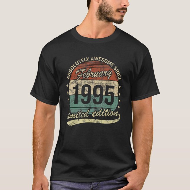T-shirt Absolument Génial Depuis Février 1995 Homme Femme  (Devant)