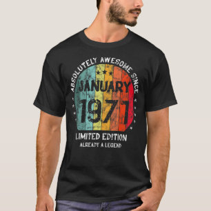 T-shirt Absolument Génial Depuis Janvier 1971 Homme Femme