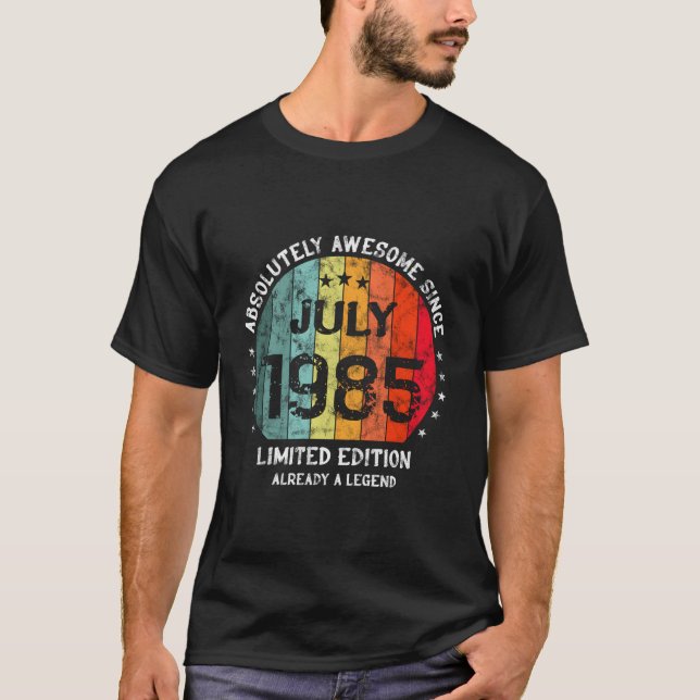 T-shirt Absolument Génial Depuis Juillet 1985 Naissance Ho (Devant)