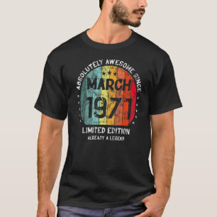 T-shirt Absolument Génial Depuis Mars 1971 Homme Femme Bir