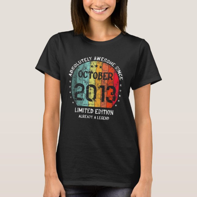 T-shirt Absolument génial depuis Octobre 2013 Boy Girl Bir (Devant)