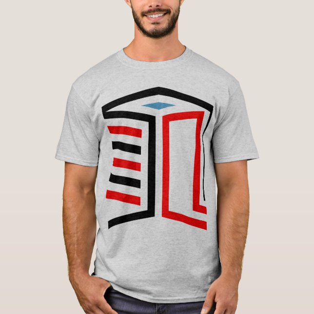T-shirt Abstract 3d Geometric Cube Design  (Devant)