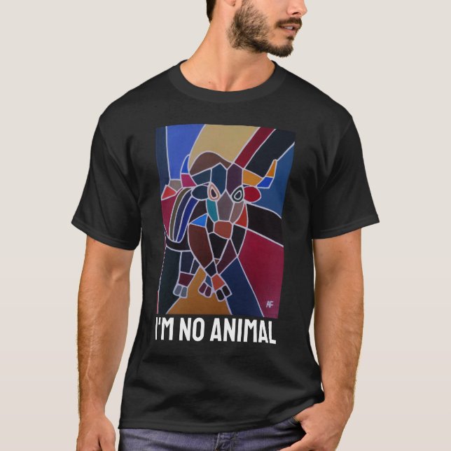 T-shirt Abstract Bull Painting by Alfred Fox (Devant)