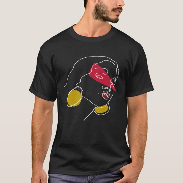 T-shirt Abstract Girl Outline (Devant)