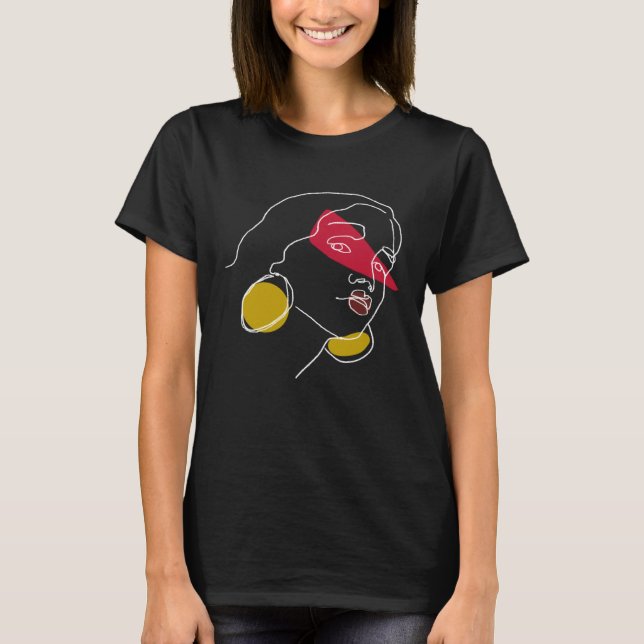 T-shirt Abstract Girl Outline (Devant)
