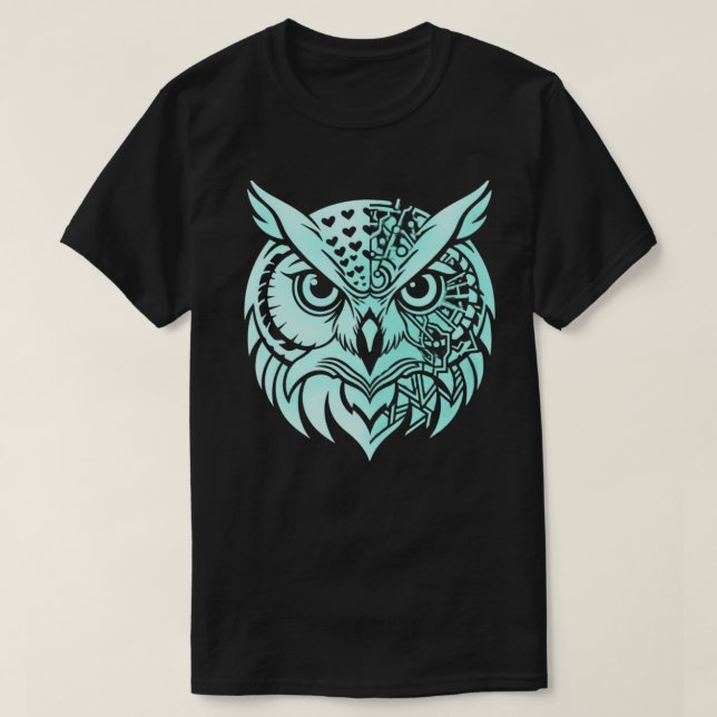 T-shirt Abstract Owl Identity | Symbolic Observer Modern  (Design devant)