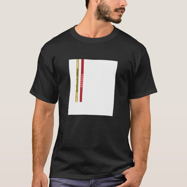 T-shirt Abstract White Square Straps Illustration Graphic  (Devant)