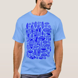 T-shirt Abstrait 100813 - Bleu