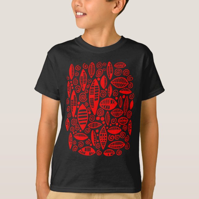 T-shirt Abstrait 100813 - Rouge (Devant)