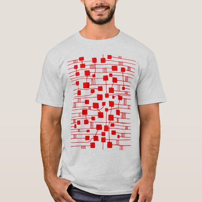 T-shirt Abstrait 111211 - Rouge (Devant)