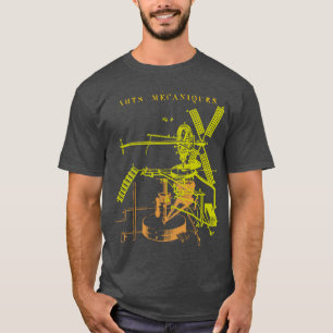 T-shirt Abstrait 19e siècle français mécanique gravure