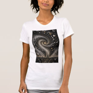 T-shirt Abstrait 3D Micro Mosaïque Vortex   Géométrique Lu