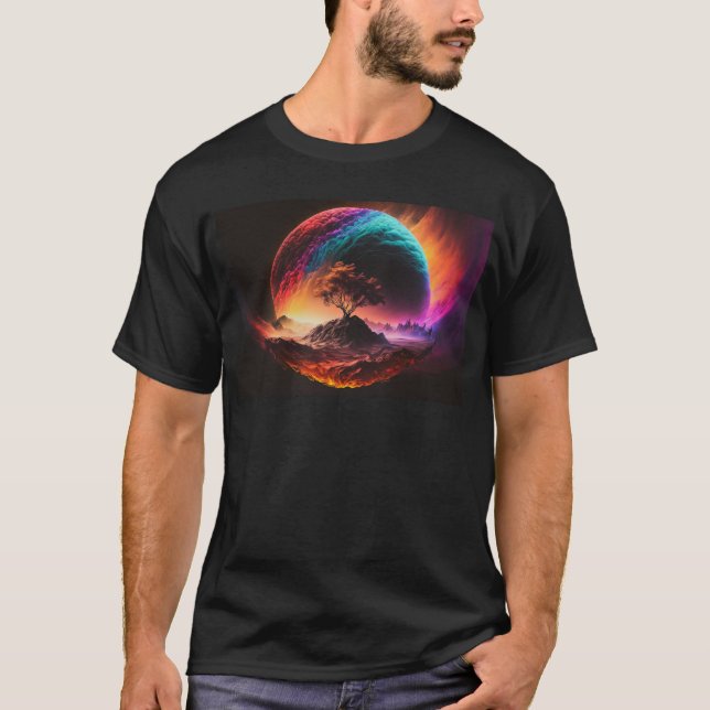 T-shirt abstrait coloré (Devant)