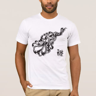 T-shirt abstrait de coutume d'ornement de vague de