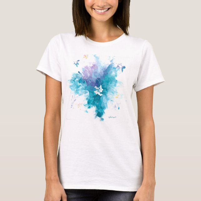 T-shirt Abstrait Floral Art (Devant)