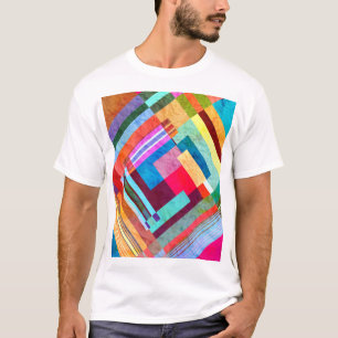T-shirt Abstrait géométrique, arrière - plan de couleur gr