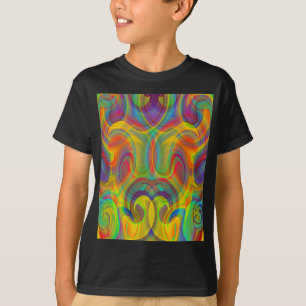 T-shirt ABSTRAIT GEOMÉTRIQUE SWIRL COLORÉ ART