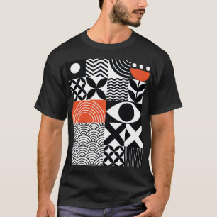T-shirt Abstrait moderne : toile de design artistique.