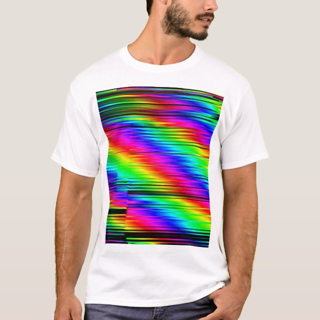 T-shirt Abstrait numérique : Conception graphique multicol (Devant)