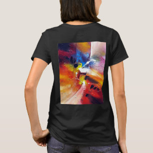 T-shirt Abstrait Rouge Jaune Vert Bleu Élégant