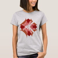 Abstrait Rouge Tan rose Diamond Floral Pop Art Loo