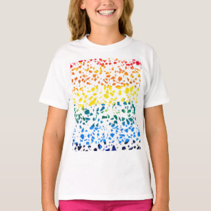 T-shirt Abstrait Terrazzo Mosaic coloré Rainbow Motif