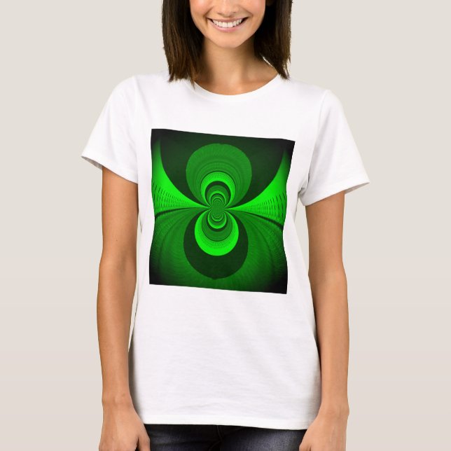 T-shirt Abstrait vert clair Motif Kaleidoscope Super (Devant)