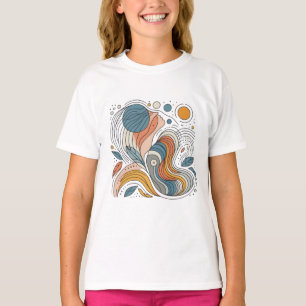 T-shirt Abstraite artiste fille Visage Illustratio