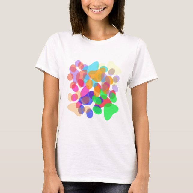 T-shirt Abstraite Empreinte de patte chemise légère Femme (Devant)