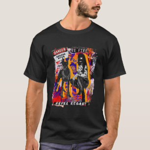 T-shirt Abstraite fille Doberman Villes Style Collagen Reb