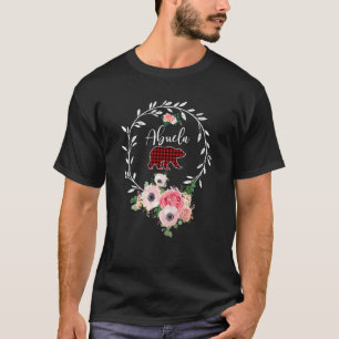 T-shirt Abuela Bear Xmas Famille Pyjama de Noël à Carreaux