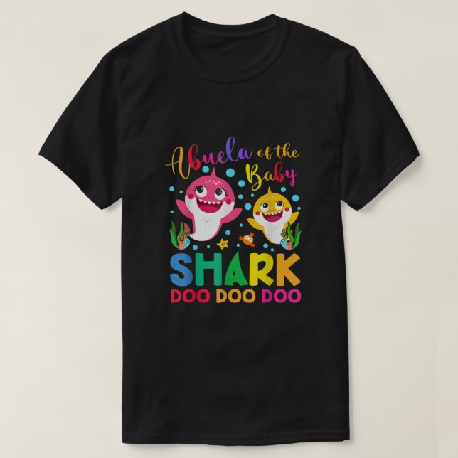T-shirt Abuela Du Bébé Requin Anniversaire Abuela Shark (Design devant)