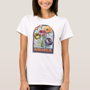 T-shirt Abuela Vintage Floral Grand-mère
