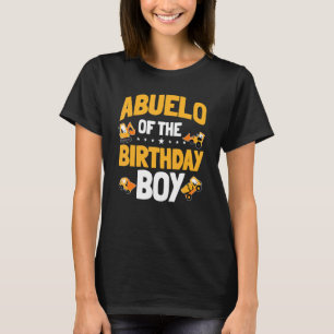 T-shirt Abuelo De L'Anniversaire Boy Construction Ouvrier 