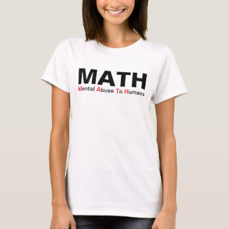 T-shirt Abus mental de maths à la chemise drôle d'humains