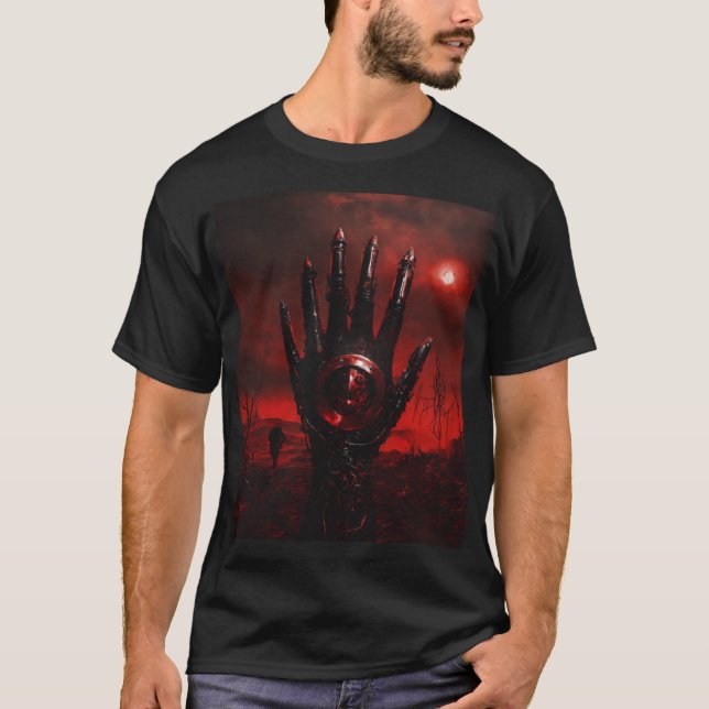 T-shirt Abyssal Skeletal Mains Mort Métal Tee (Devant)
