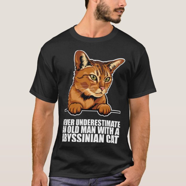 T-shirt Abyssinian cat  Abyssinian  Abyssinian kitten  2 (Devant)