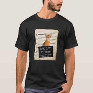 T-shirt Abyssinian Chat Mug Tiré Mauvais Chat